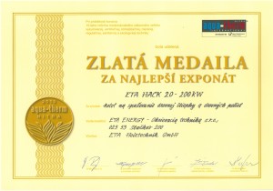 Zlatá medaila ETA energy